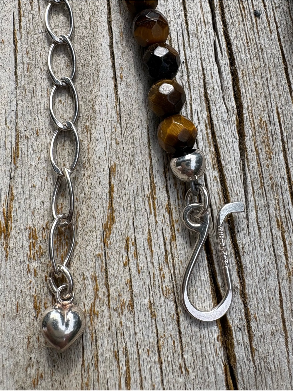Jay King Faceted Tigers Eye Bead Necklace with Sterling Silver Pendant - Picture 9 of 13